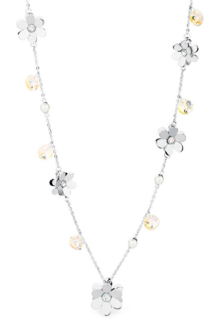 Brosway Ocelový náhrdelník s kytičkami Jardin BJR01