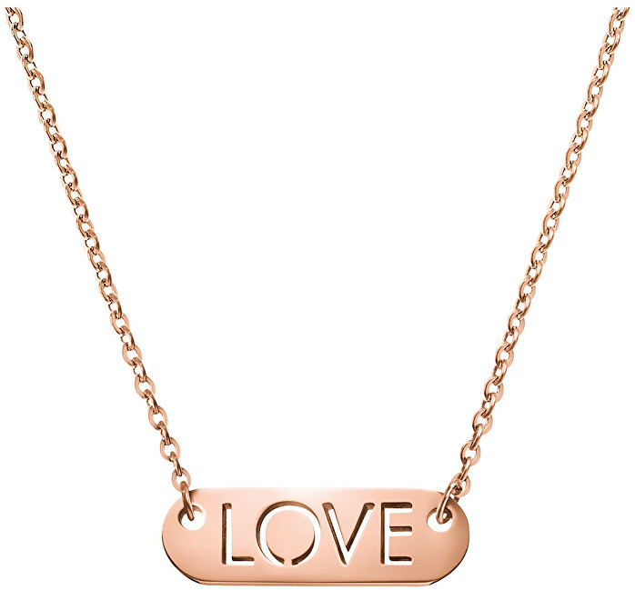 Calvin Klein Bronzový náhrdelník Message Love KJ7CPN100200