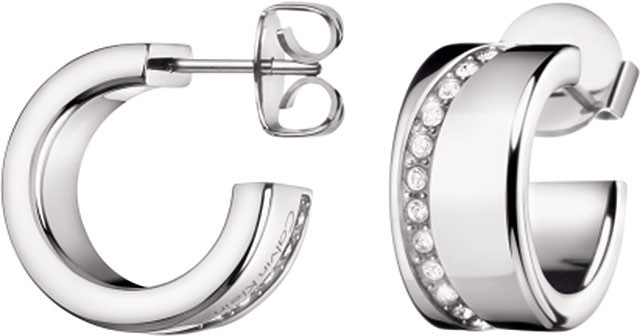 Calvin Klein Luxusní náušnice kroužky Hook KJ06ME040100