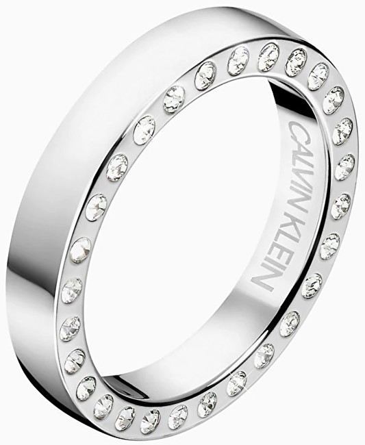 Calvin Klein Luxusní ocelový prsten s krystaly Hook KJ06MR0403 57 mm
