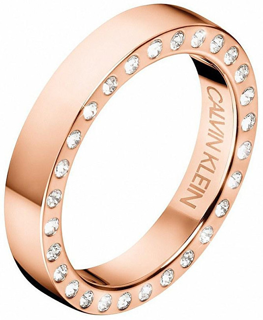 Calvin Klein Luxusní ocelový prsten s krystaly Hook KJ06PR1402 52 mm