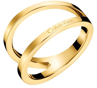 Calvin Klein Luxusní pozlacený prsten Outline KJ6VJR1001 55 mm