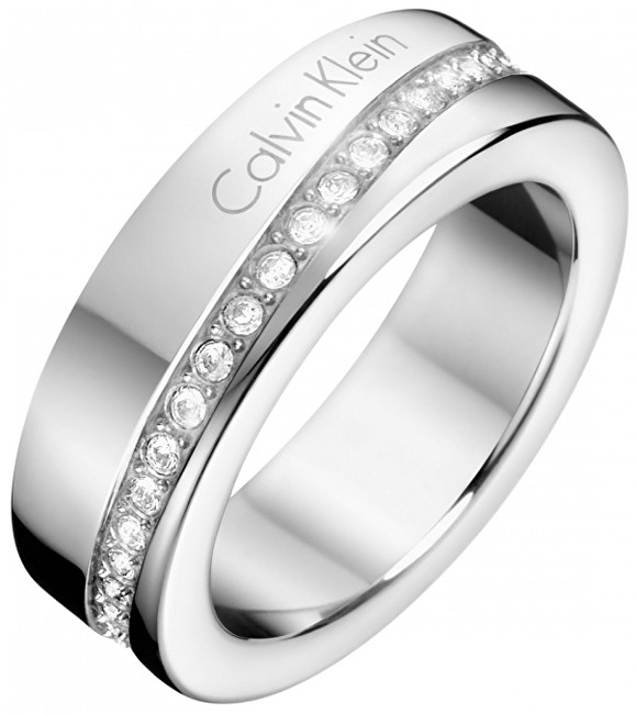 Calvin Klein Ocelový prsten s krystaly Hook KJ06MR0402 57 mm