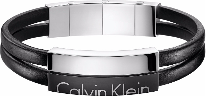 Calvin Klein Pánský kožený náramek KJ5RBB290100