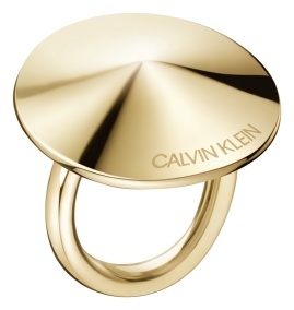 Calvin Klein Pozlacený ocelový prsten Spinner KJBAJR1002 55 mm