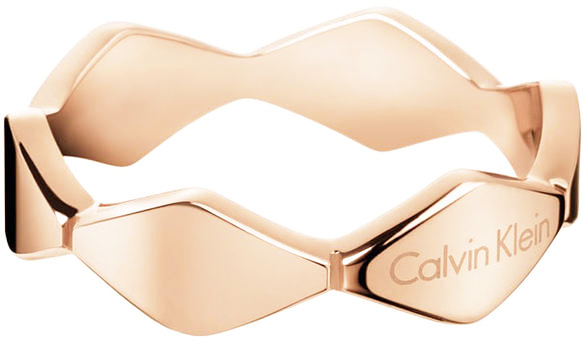 Calvin Klein Růžově zlatý prsten Snake KJ5DPR1001 55 mm