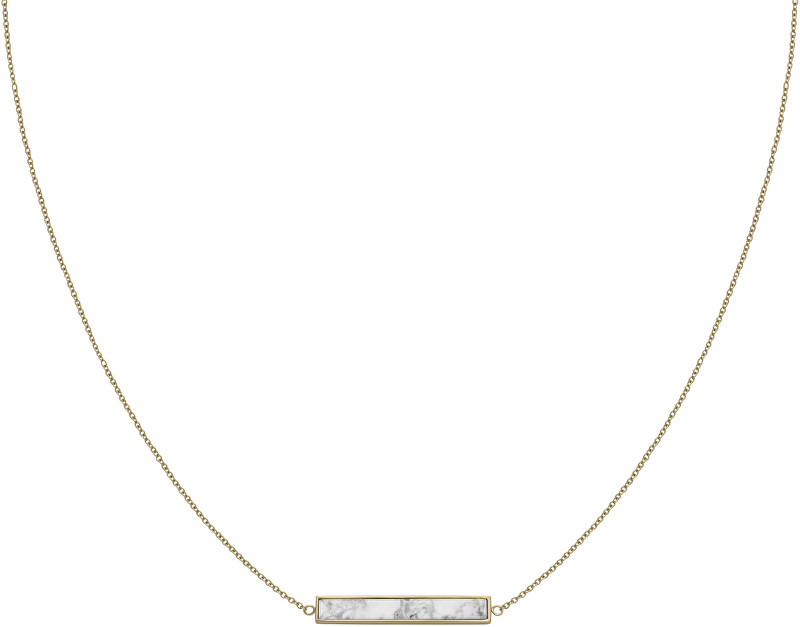 Cluse Pozlacený náhrdelník s mramorovaným přívěskem CLJ21009