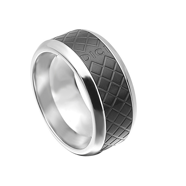 Dici Milano Pánský prsten s černým vzorem DCRG5015020 60 mm