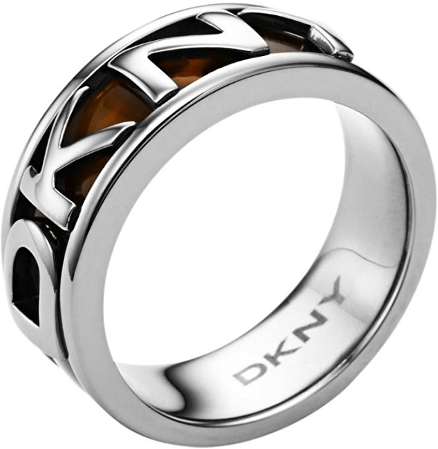 DKNY Ocelový prsten s nápisem NJ1892040 50 mm