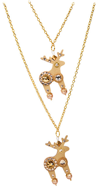Deers Dvojitý zlatý náhrdelník Molly & Dolly