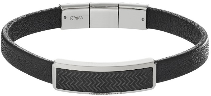 Emporio Armani Pánský kožený náramek EGS2229001