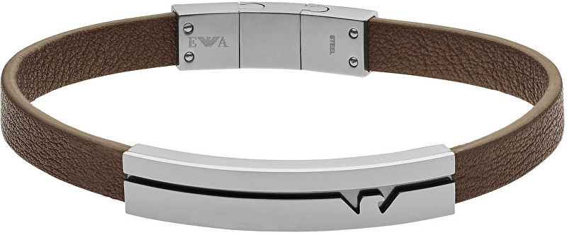 Emporio Armani Pánský kožený náramek EGS2300040