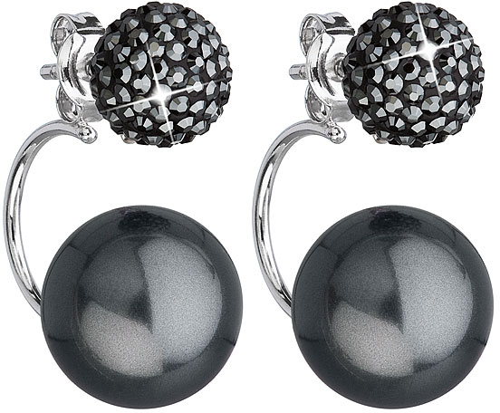 Evolution Group Dvojité náušnice 31179.5 hematite