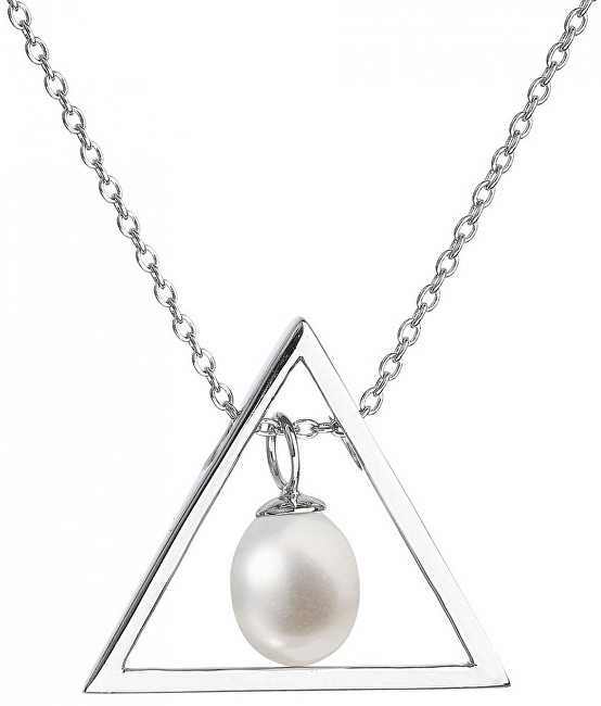 Evolution Group Stříbrný náhrdelník s pravou perlou Pavona 22024.1