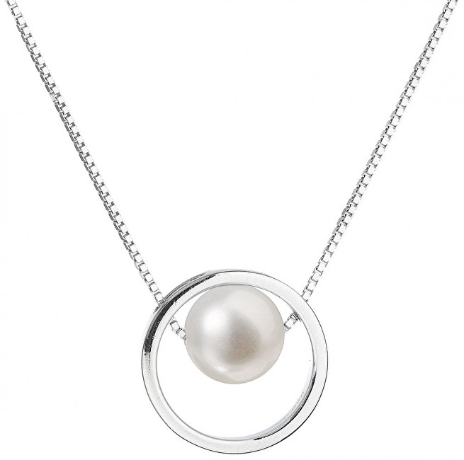 Evolution Group Stříbrný náhrdelník s pravou perlou Pavona 22025.1
