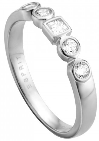 Esprit Stříbrný prsten s krystaly Flow ESRG005211 51 mm