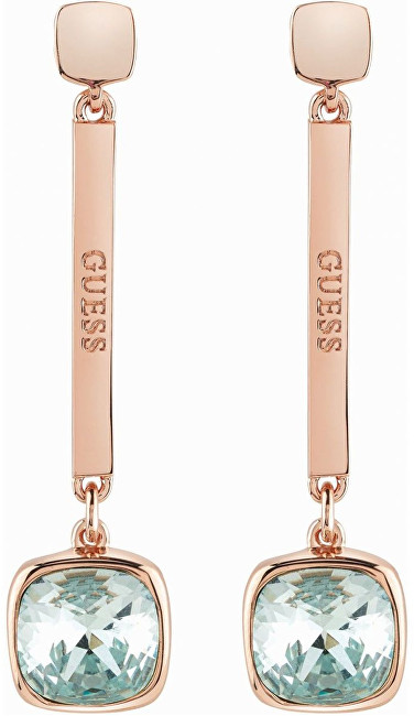 Guess Bronzové dlouhé náušnice UBE83148