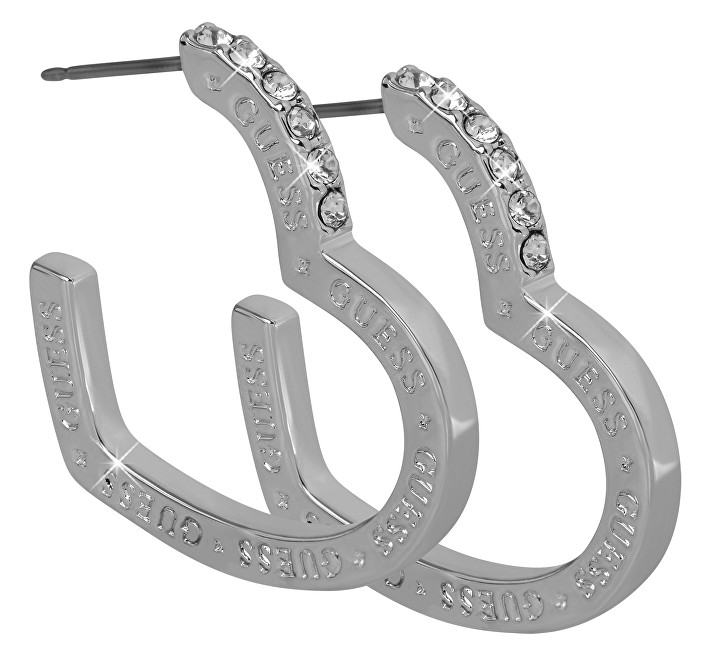 Guess Efektivní zamilované náušnice s krystaly UBE82045