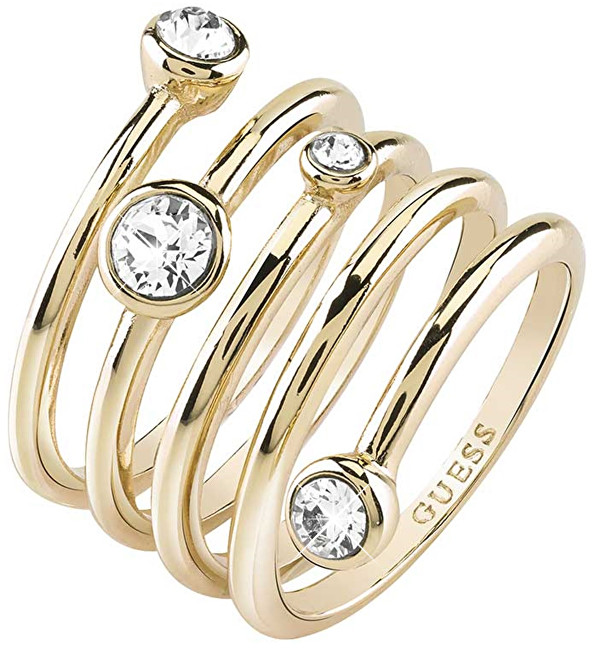 Guess Luxusní spirálovitý prsten UBR84056 54 mm