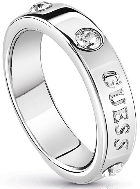 Guess Módní prsten s krystaly Hoops UBR84028 52 mm