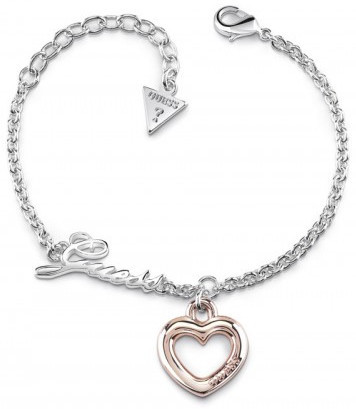 Guess Náramek s bronzovým srdíčkem UBB84047-S