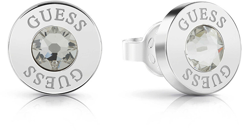 Guess Náušnice pecky s čirým krystalem UBE78094