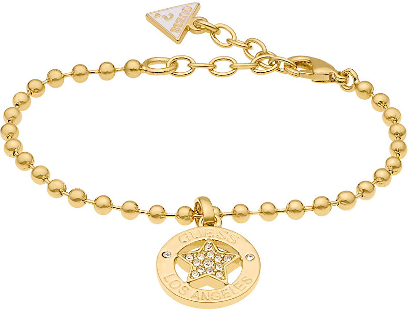 Guess Pozlacený náramek s krystaly UBB21589-S