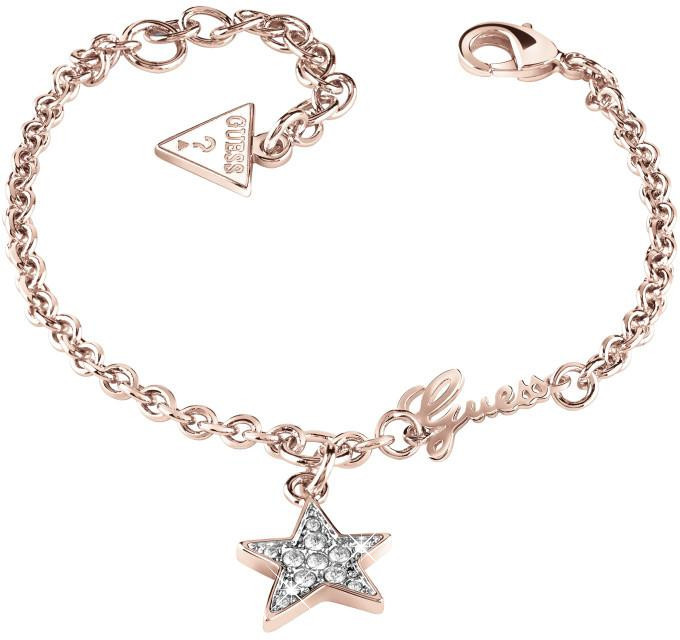 Guess Bronzový náramek se třpytivou hvězdou UBB82020-S