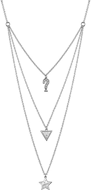 Guess Stylový náhrdelník s přívěsky UBN83065
