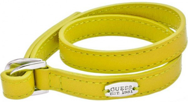 Guess Žlutý kožený náramek UBB21304-S