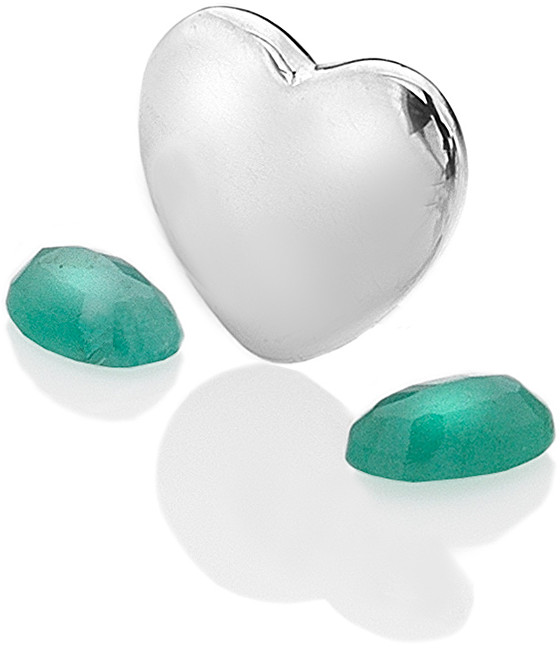 Hot Diamonds Element srdce se smaragdy Anais Květen EX124