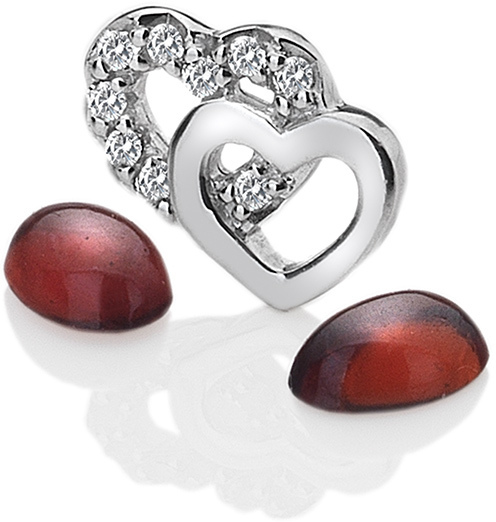 Hot Diamonds Elementy Srdce s granáty Anais EX106