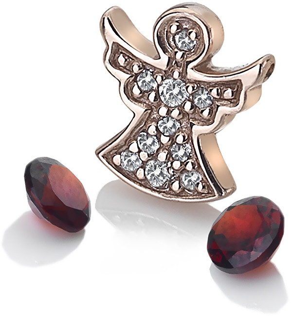 Hot Diamonds Bronzový element andělíček s granáty Anais AC105