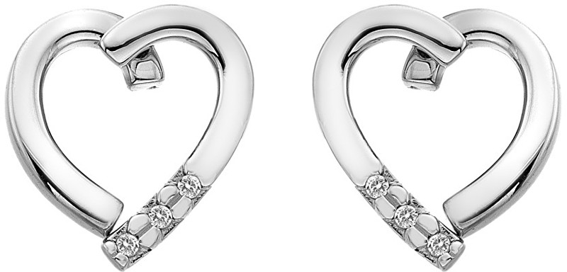 Hot Diamonds Stříbrné náušnice Glide Heart DE470