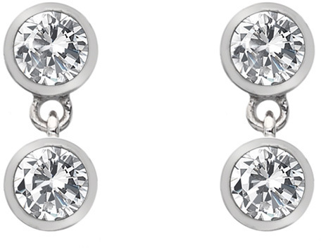 Hot Diamonds Stříbrné náušnice s topazy a pravým diamantem Willow DE586