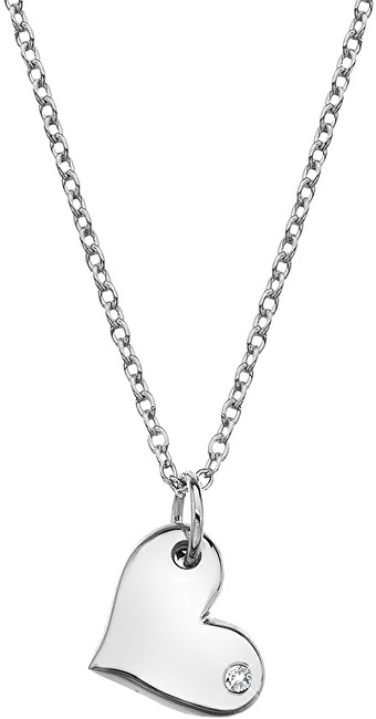 Hot Diamonds Stříbrný náhrdelník s pravým diamantem Iris DP702 (řetízek, přívěsek)