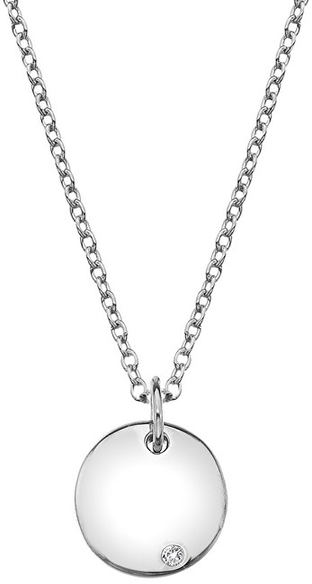 Hot Diamonds Stříbrný náhrdelník s pravým diamantem Iris DP703 (řetízek, přívěsek) - SLEVA