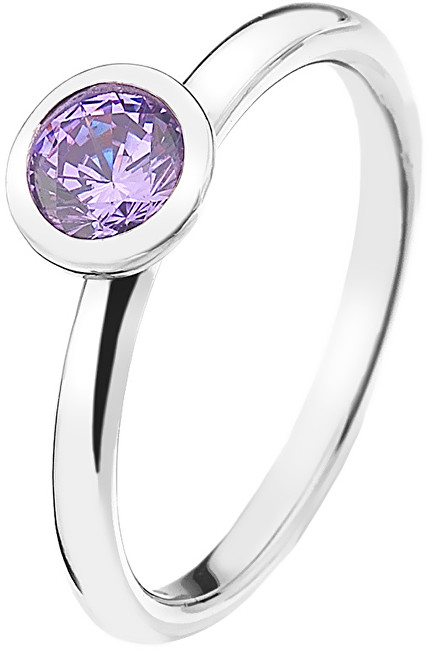 Hot Diamonds Stříbrný prsten Emozioni Scintilla Lavender Calmness ER020 52 mm