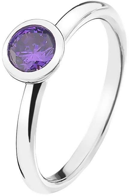 Hot Diamonds Stříbrný prsten Emozioni Scintilla Violet Spirituality ER021 57 mm