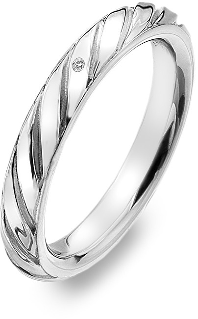 Hot Diamonds Stříbrný prsten s diamantem Breeze DR176 51 mm