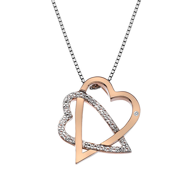 Hot Diamonds Stříbrný srdíčkový náhrdelník Adorable DP694