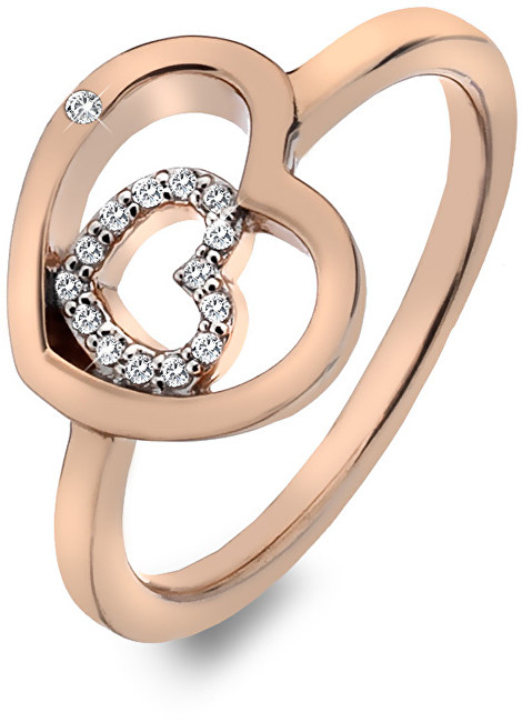 Hot Diamonds Stříbrný srdíčkový prsten Adorable Encased DR202 51 mm