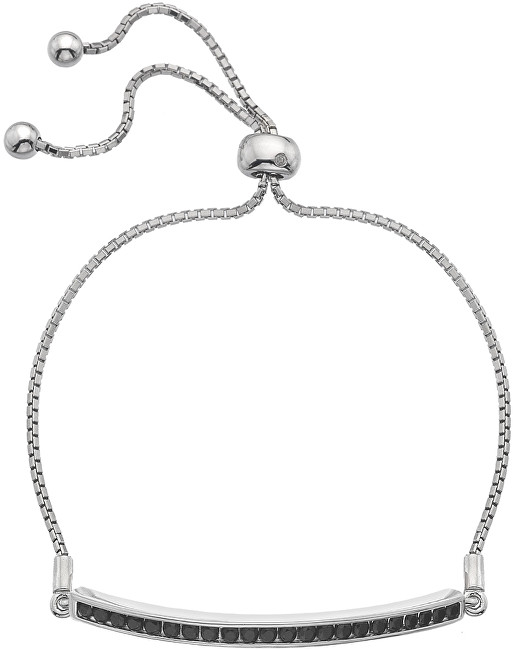Hot Diamonds Stylový náramek se zirkony a diamantem Crystal Black DL516
