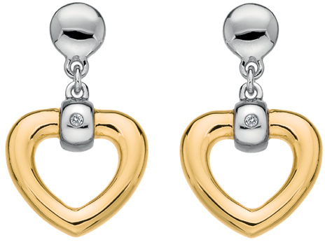Hot Diamonds Zamilované náušnice s diamanty Just Add Love DE400