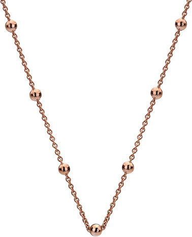 Hot Diamonds Stříbrný řetízek Emozioni Rose Gold Cable with Ball CH004