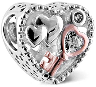 Infinity Love Stříbrný korálek Klíč k srdci HSZ-1154-S