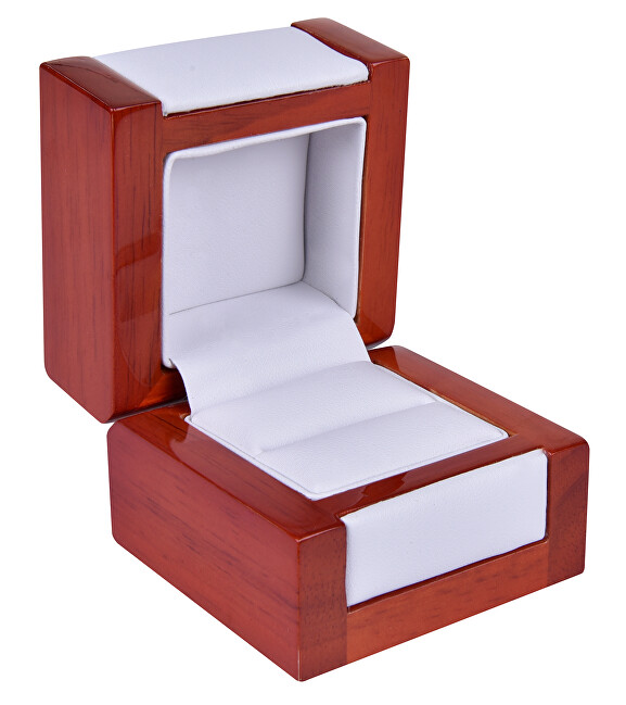 JK Box Světlá dřevěná krabička na prsten DN-2/A1