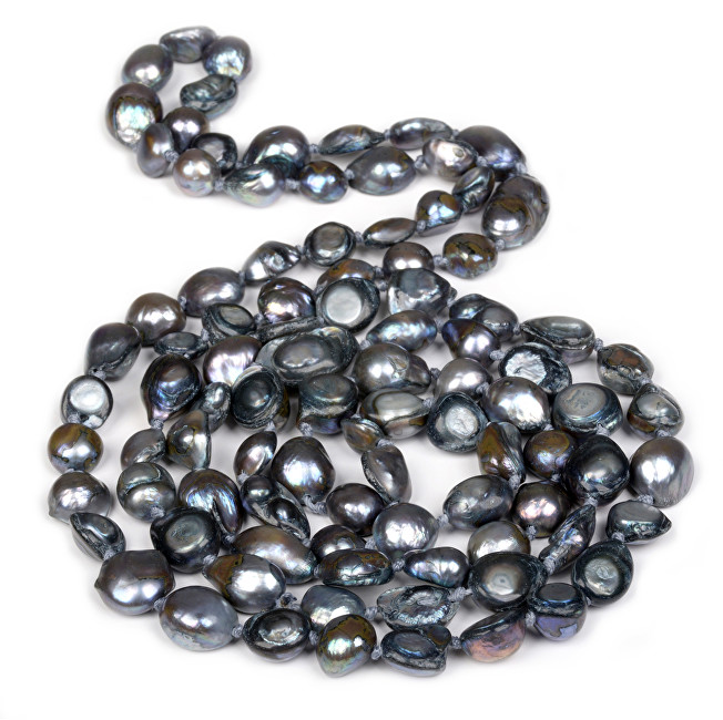 JwL Luxury Pearls Dlouhý perlový náhrdelník z modrých perel JL0048