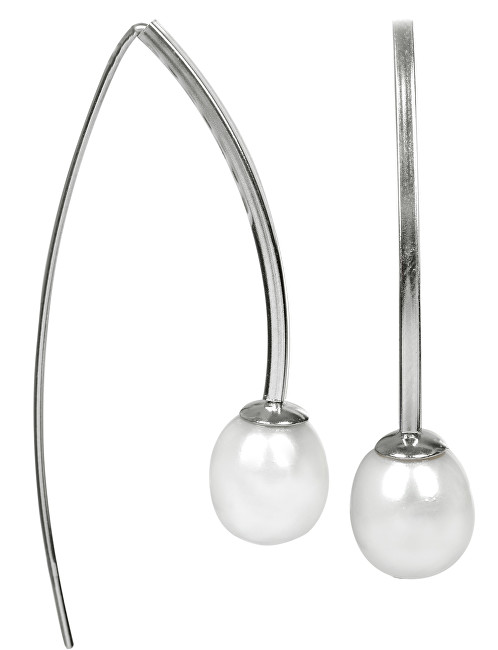 JwL Luxury Pearls Módní náušnice z pravých bílých perel JL0184