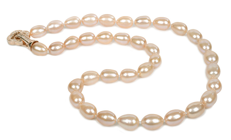 JwL Luxury Pearls Náhrdelník z růžových perel JL0055